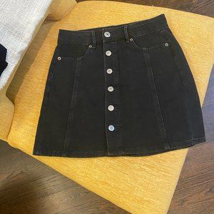 American Eagle Black Denim Mini Skirt